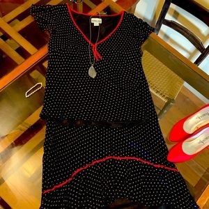 100% Silk Robbie Bee 2-Piece Dress (Top/Skirt) Set